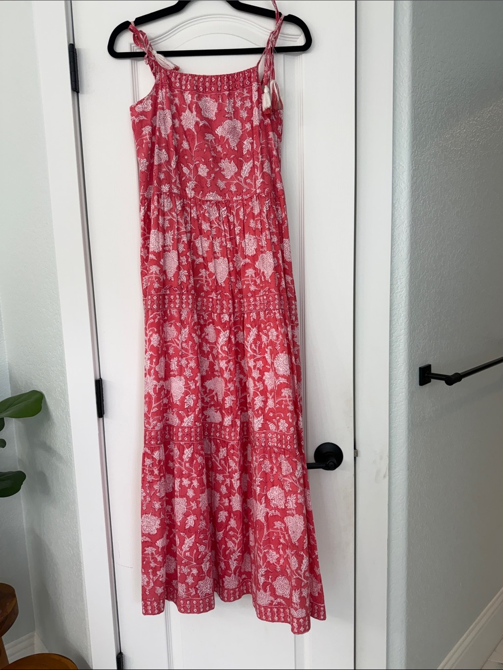 Marea Pink Floral Tie-Shoulder Maxi Dress - Picture 4 of 5